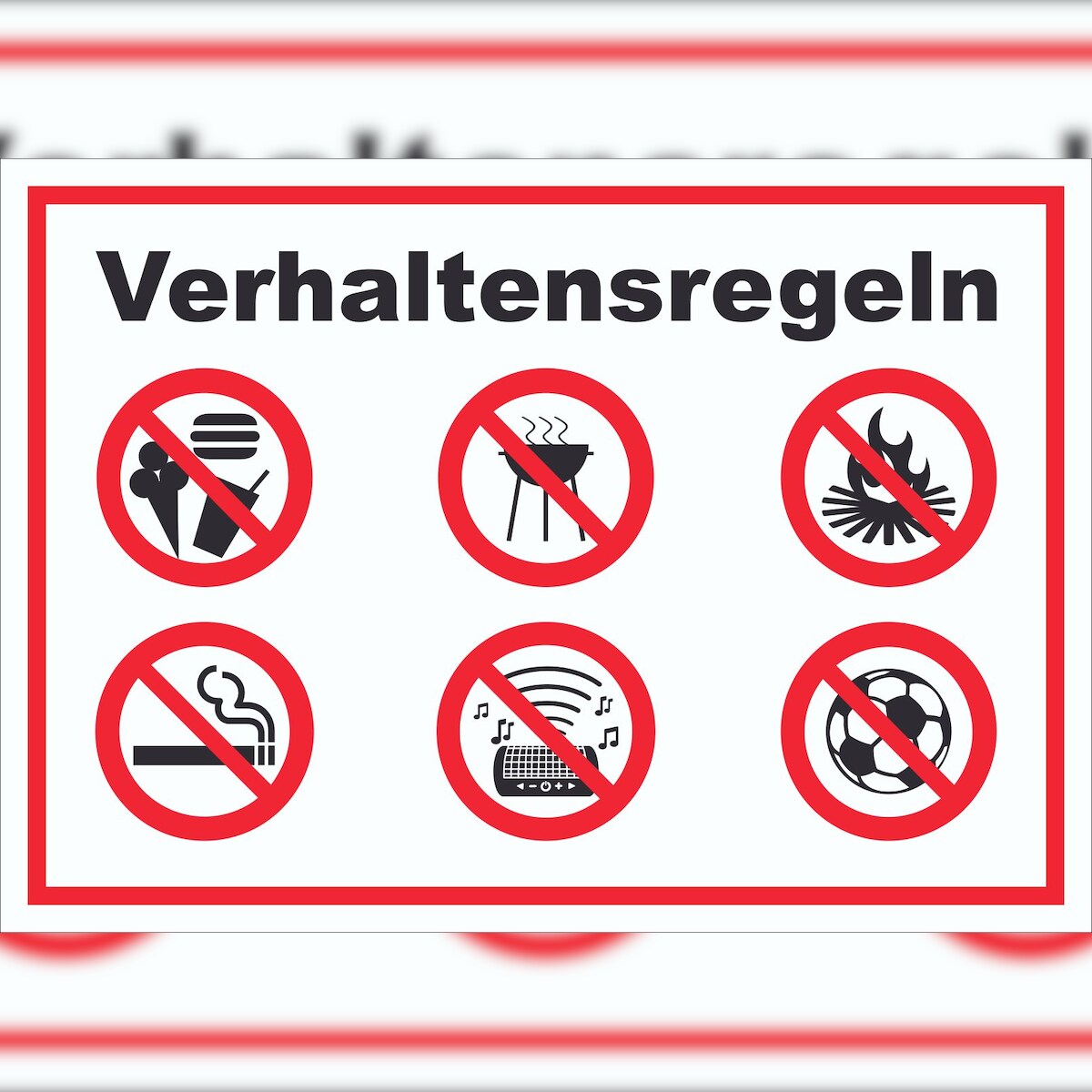 HB-Druck Schild Verhaltensregeln Verbote A4 (210x297mm) Image