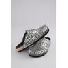 Clog ANISTON SHOES, Damen, Gr. 38, silber (anthrazit, silberfarben), Filz, Glitzermuster, klassisch, Schuhe, Clog, Hausschuh, Homeslipper - NEUE KOLLEKTION