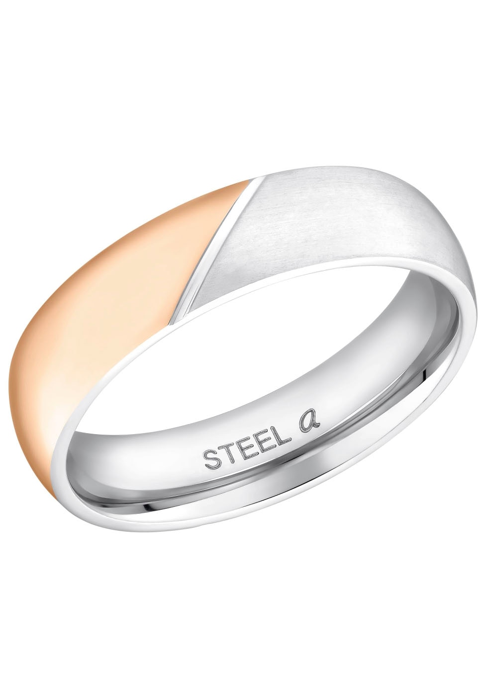 Fingerring AMOR "Klassisch" Gr. 66, gold (edelstahlfarben, gelbgoldfarben), Fingerringe, Damen, 66, Edelstahl, Made in Germany Image
