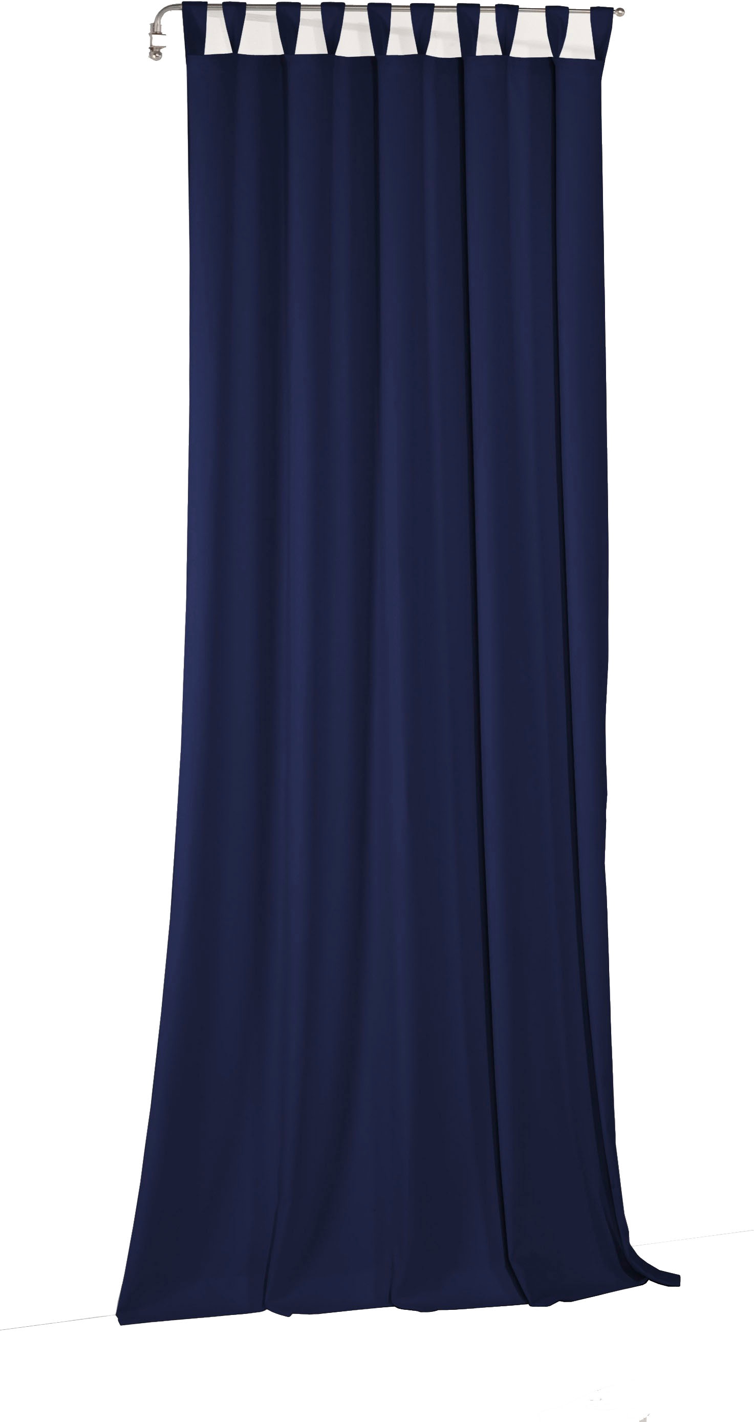 Vorhang WIRTH "Newbury", blau (nachtblau), B:130cm H:395cm, Baumwolle, Polyester, Gardinen, nach Maß Image