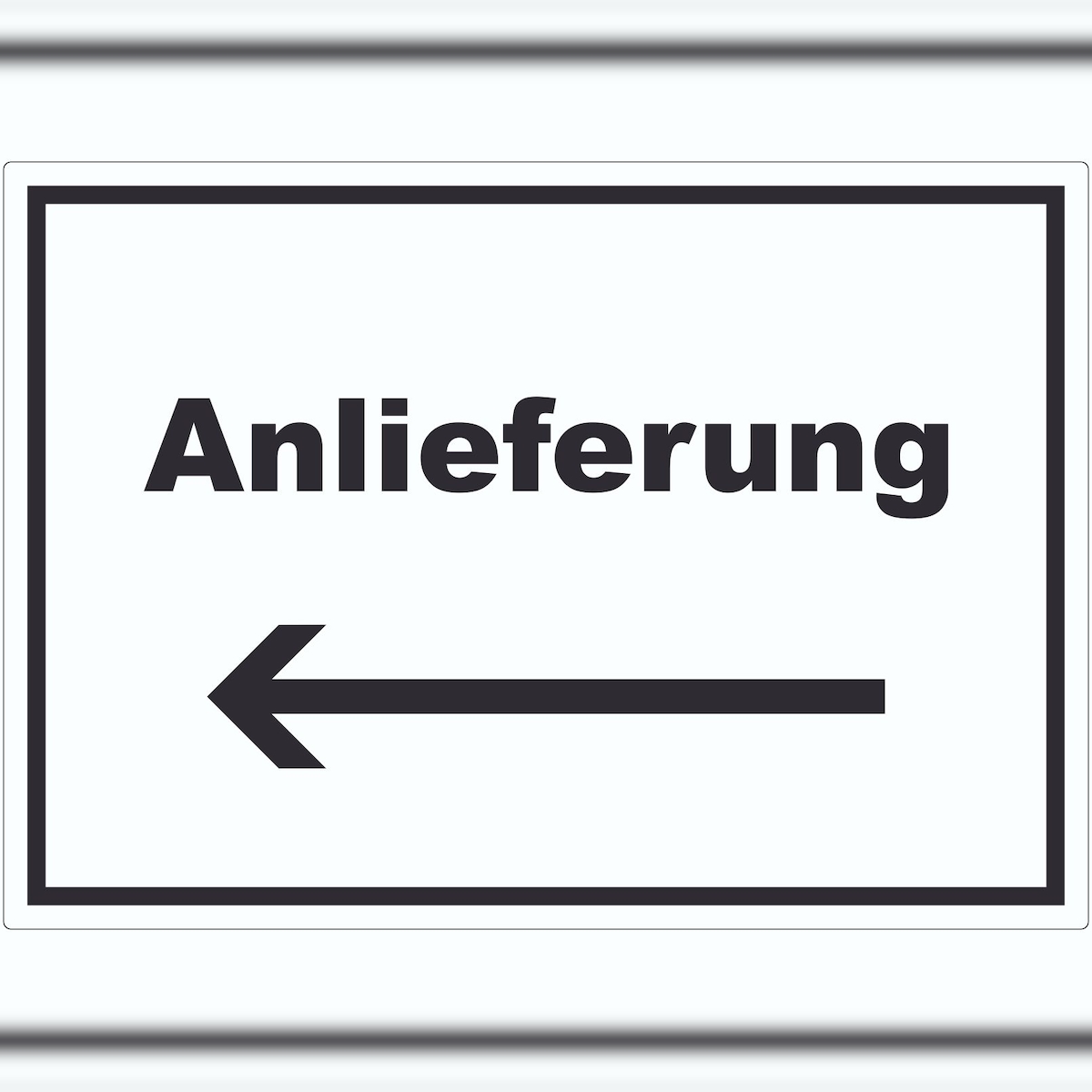 HB-Druck Anlieferung Aufkleber mit Text und Richtungspfeil links Annahme waagerecht A0 (841x1189mm) Image