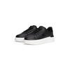 Plateausneaker TOMMY HILFIGER "PATENT PLATFORM SNEAKER", Damen, Gr. 38, schwarz, Nappaleder, sportlich, Schuhe, Freizeitschuh, Halbschuh, Schnürschuh mit Ziernähten