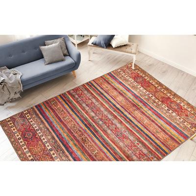Teppich ME GUSTA "Faye 725", bunt (multi, rot), B:150cm H:6mm L:230cm, Polyester, Teppiche, Flachgewebe Image