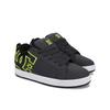 Sneaker DC SHOES "Court Graffik", Gr. 9(42), bunt (grau, schwarz, grün), 57.05% Leder, 28.2% Synthetikmaterial, 13.87% Polyester, 0.88% Textil, Schuhe