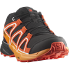 Outdoorschuh SALOMON "SPEEDCROSS J", Gr. 33, schwarz, cherry tomato, turmeric, Textil, Synthetik, sportlich, Schuhe
