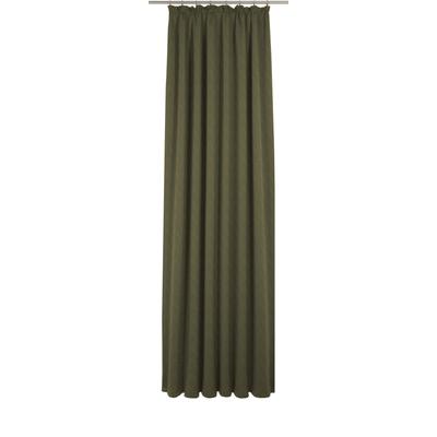 Vorhang WIRTH "Torbole", grün (moosgrün), B:132cm H:355cm, Baumwolle, Polyester, Gardinen, nach Maß Image
