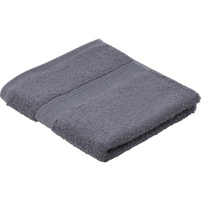 Handtuch GÖZZE "New York", grau (anthrazit), B:50cm L:100cm, Frottier, Obermaterial: 100% Baumwolle, Handtücher (Packung), im Set, moderne Uni-Farben, mit strukturierter Borte, reine Baumwolle Image