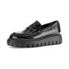 Loafer GABOR, Damen, Gr. 38, schwarz (schwarz, schwarz), Lackleder, glänzend, modisch, Schuhe, Keilabsatz, Plateau, Slipper, Businessschuh, Best Fitting-Ausstattung
