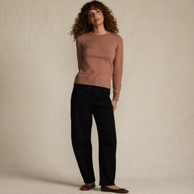 Soft Denim Relaxed Barrel Jeans, Mid Rise, Women, size: 14, petite, Black, by Lands' End