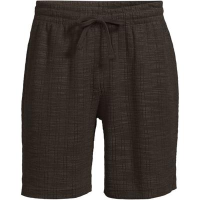 Textured Pull-on Shorts, Men, size: 36-38, regular, Brown, Cotton/Polyester, by Lands' End