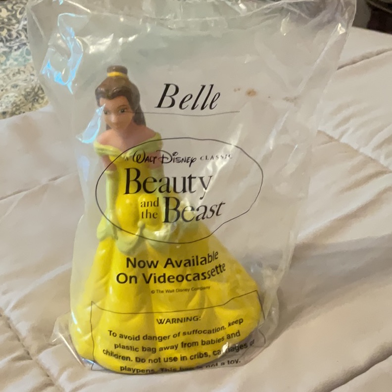 Disney Toys | Beauty & The Beast Rubber Belle Hand Puppet | Color: Yellow | Size: About 6 1/2” Tall