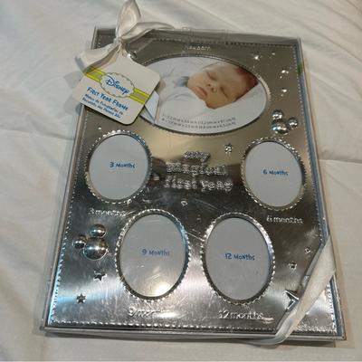 Disney Accents | Disney My First Magical Year Silver Frame New Baby Picture Frame Gift Box | Color: Silver | Size: Os