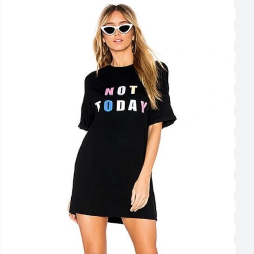 Urban Outfitters Tops | 'Not Today' T-Shirt Dress | Color: Black | Size: Xxs