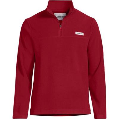 Anyweather™ Half Zip Fleece Top, Men, size: 34-36, regular, Red, Polyester, by Lands' End