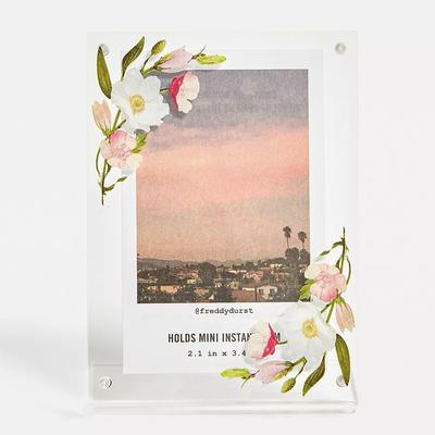 Urban Outfitters Accents | Urban Outfitters Floral Instax Acrylic Picture Frame Bohemian Boho Uo Home | Color: Pink/White | Size: Os