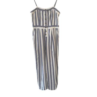 American Eagle Outfitters Pants & Jumpsuits | American Eagle Womens Sleeveless Jumpsuit S Blue White Striped Spaghetti Strap | Color: Silver/White | Size: S