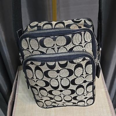 Coach Bags | Coach Black And Cream Messenger Bag Signature Style (Camera Bag) Nwot | Color: Black/Cream | Size: Os