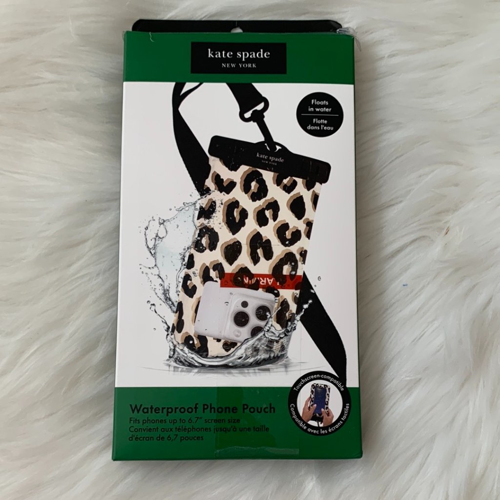 Kate Spade Cell Phones & Accessories | Kate Spade Cheetah Waterproof Phone Pouch In Tan/Black | Color: Black/Tan | Size: Os