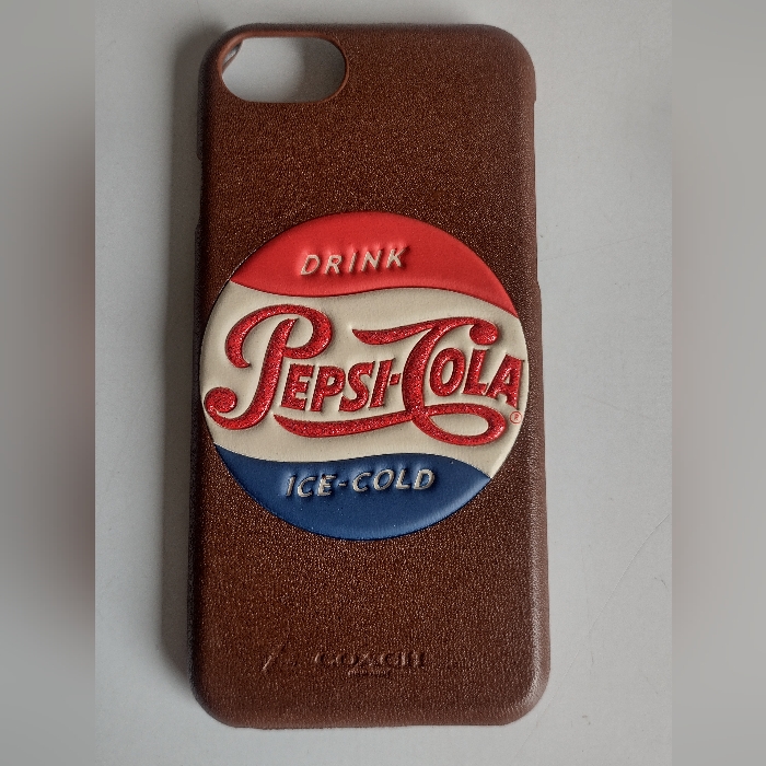 Coach Cell Phones & Accessories | Coach Brown Pepsi-Cola Logo Phone Case For An Iphone 7/8 Brand New | Color: Brown/Red | Size: Os
