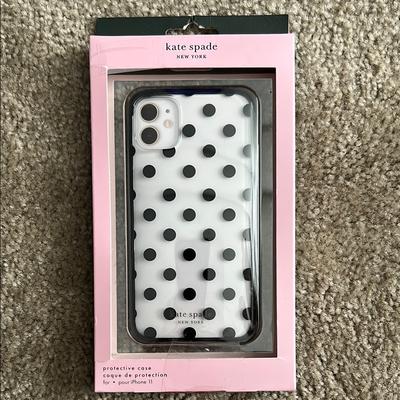 Kate Spade Cell Phones & Accessories | Kate Spade Black Polka Dot Iphone 11 Case | Color: Black/White | Size: Iphone 11