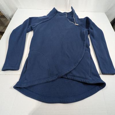 Athleta Tops | Athleta Cozy Karma Asym Pullover - Women's Medium Navy | Color: Blue | Size: M