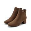 Stiefelette LASCANA, Damen, Gr. 41, braun, Obermaterial: 100% Textilmaterial. Futter: 100% Textilmaterial. Decksohle: 100% Textilmaterial. Laufsohle: 100% Synthetik, unifarben, klassisch, Schuhe, mit bequemen Blockabsatz, Ankle Boots, Stiefel VEGAN