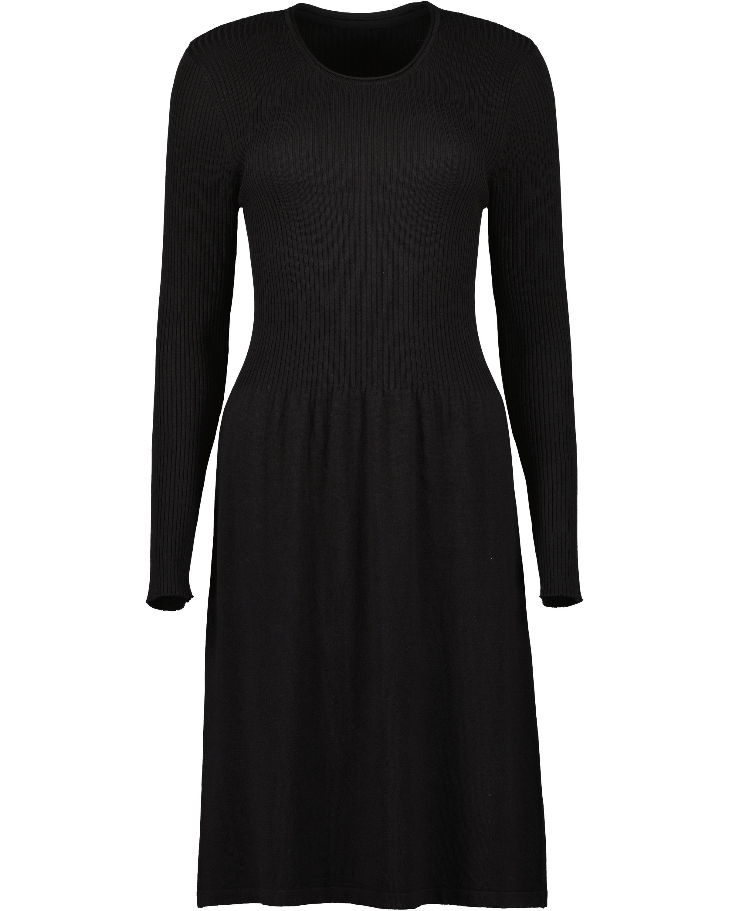 Strickkleid BLUE SEVEN "Blue Seven Strickkleid", Damen, Gr. 40, schwarz (9990, schwarz), 82% Viskose, 18% Polyamid, normal, Rundhals, Kleider Image