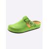 Hausschuh, Damen, Gr. 40, grün, Rindsleder, Basic, Schuhe