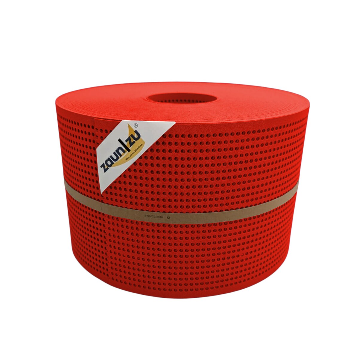 zaun|zu® Sichtschutz PP Premium Gelocht 30 Prozent Streifen Rot 50m Image