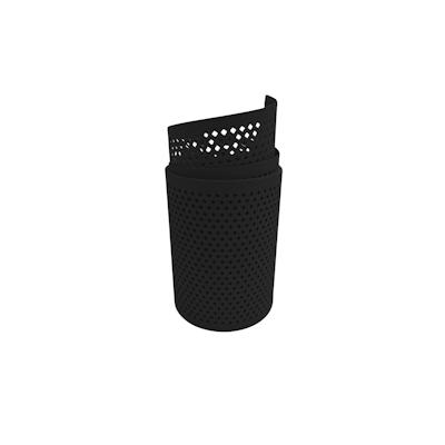 zaun|zu® Sichtschutz Premium Gelocht Diamant-Muster für Doppelstabmatten Schwarz 2,55 m Image