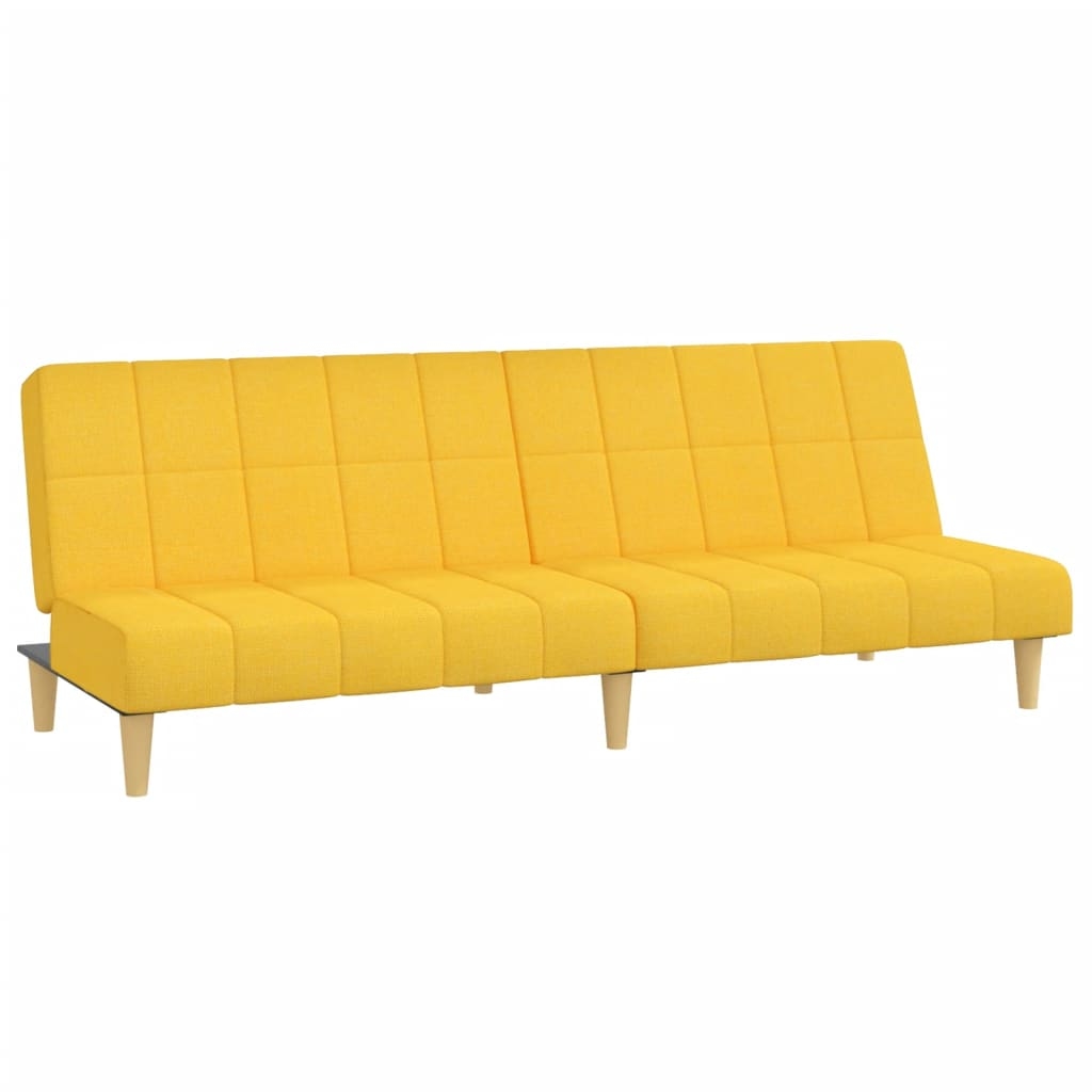 vidaXL Schlafsofa 2-Sitzer Gelb Stoff Image