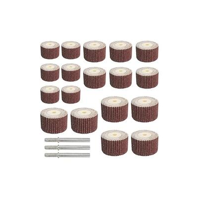 Lamellenräder für Dremel – Kit mit 18 High-End-Fräsern in 3 verschiedenen Größen (Körnung 80, 120, Image