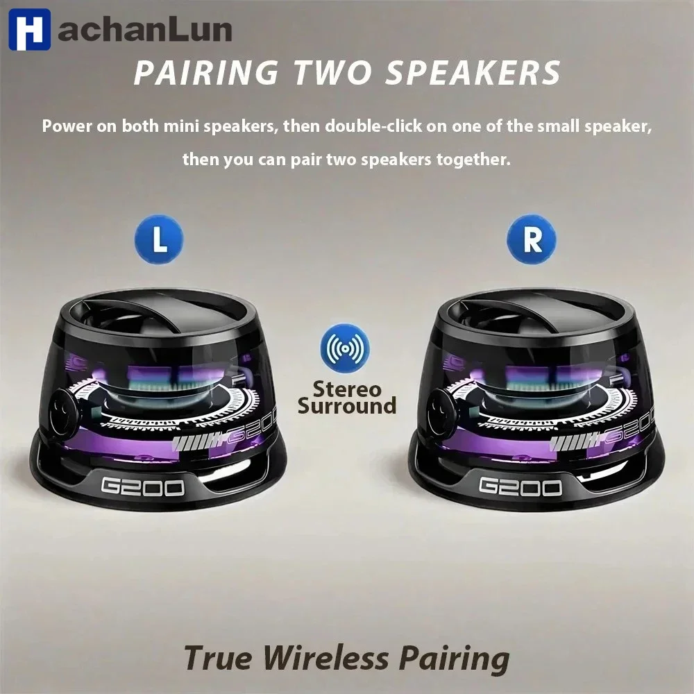 G200 Bluetooth 5.3 Tragbarer Lautsprecher RGB-Beleuchtung Magnetischer Lautsprecher BT5.3 Mini-Soundbox 7-Stunden-Wiedergabe Telefonhalter Lautsprecher Image