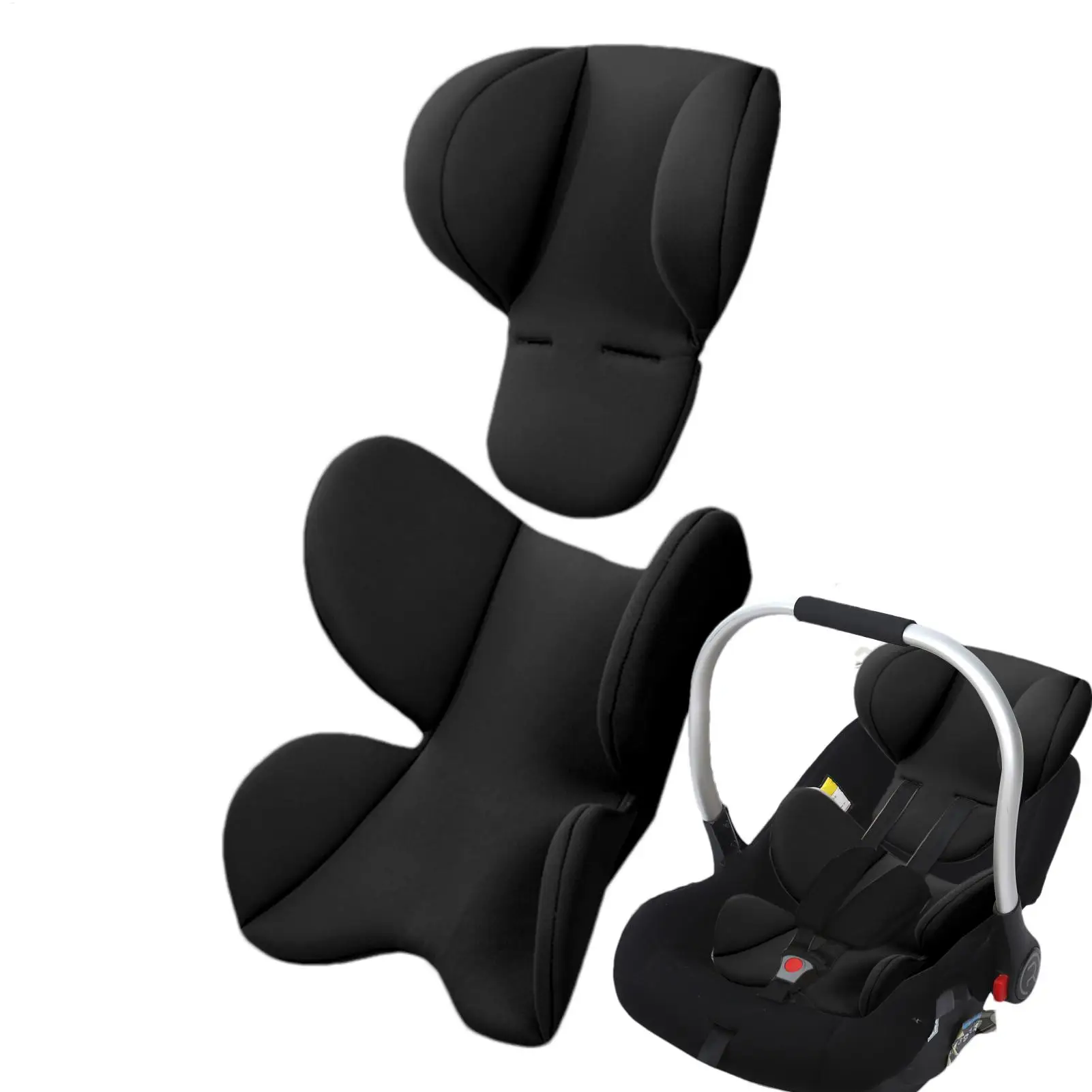 Universal Baby Kinderwagen Sitzkissen Kopf und Körper Unterstützung Kissen Infant Auto Sitz Einsatz Für Baby Kinderwagen Zubehör Image