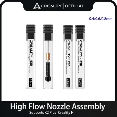 Creality K2 Series Genuine E3D Obxidian™ High Flow Nozzle Assembly 0.4/0.6/0.8mm for K2 Plus Creality Hi 3D Printer Accessories