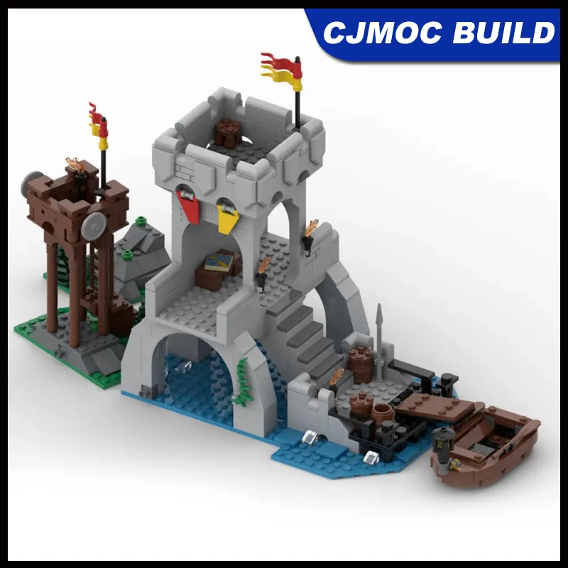 604 stücke MOC Mittelalterliche Burg Brücke Expansion MOC-10305 Modell Set Baustein Montage Ziegel Spielzeug MOC-139136 Image