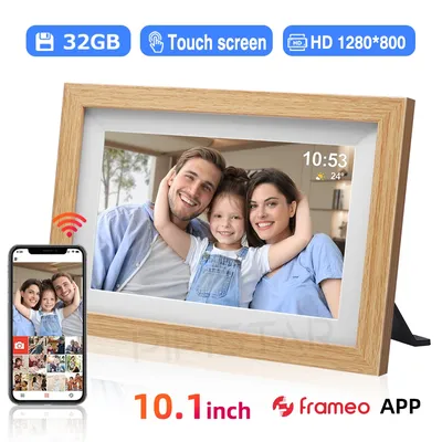 10.1-inch WiFi smart digital photo frame Frameo digital photo frame with high-definition IPS touch screen automatic rotation
