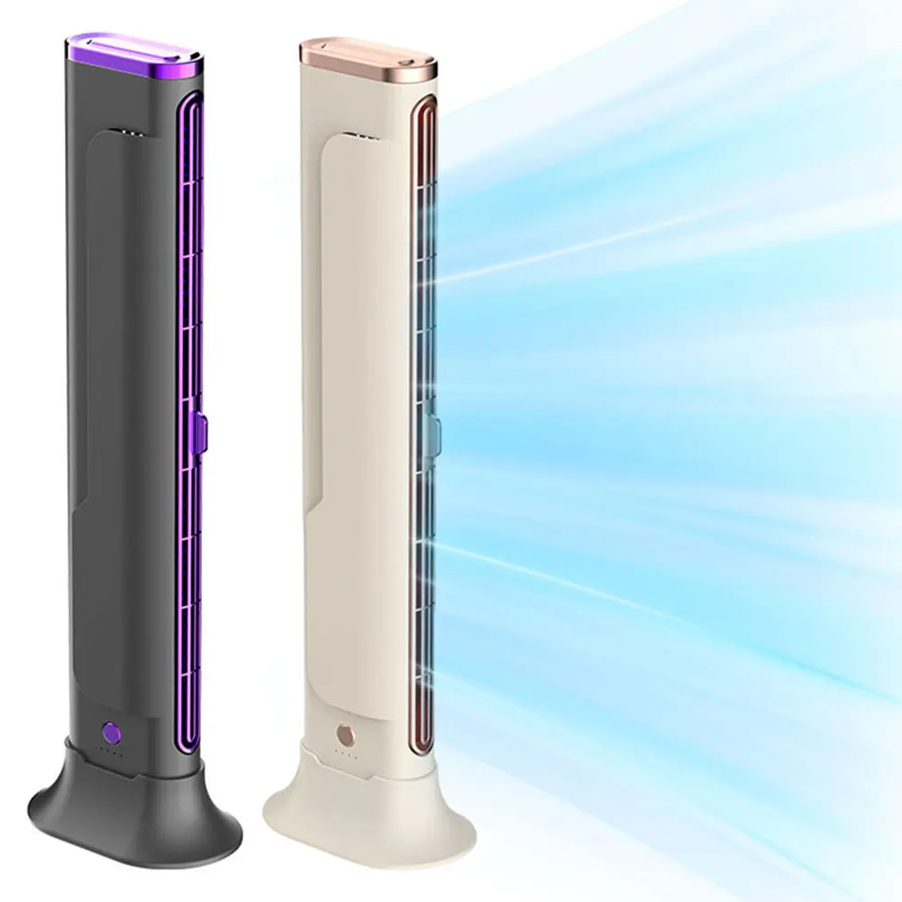 Ventilateur sans pales, évents réglables, ventilateur de climatisation, 3 vitesses, silencieux, pour bureau, économie de place, oscillant, pour la maison et la chambre à coucher