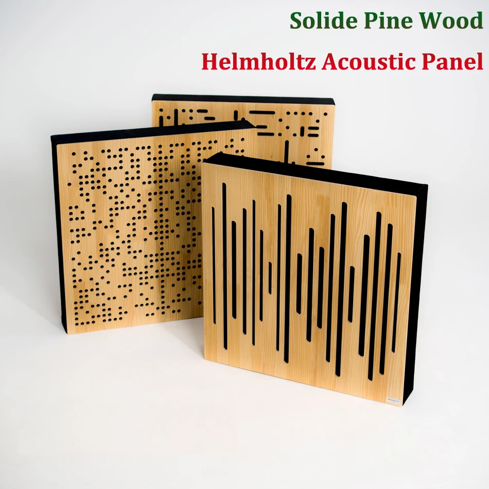 Helmholtz-Akustikplatten-Stimmbrett aus massivem Kiefernholz, spezialisierte Diffusorplatine zur Reduzierung des Raums, Echoes für Studio, Audioraum Image