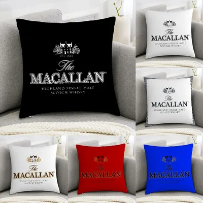 M-MacallanNS Whiskey-Kissenbezug, Sofa, dekorativ, Zuhause, doppelseitiger Druck, Plüsch, quadratisch, Dekokissenbezüge, Kissen-Dekor-Bezug Image