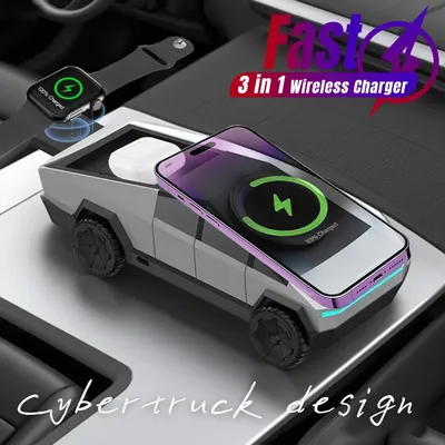 3 in 1 magnetisches Auto-Wireless-Ladegerät Telefonhalter für iPhone 16~12 iWatch 10~2 Galaxy Watch 7/6/5 AirPods Pro Buds Schnellladung