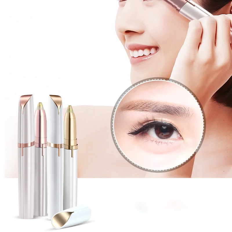 1pc Elektrische Augenbraue Trimmen Werkzeug Tragbare Für Anfänger Automatische Elektrische Augenbraue Trimmer Nase Haar Rasierpinsel Schaber Image