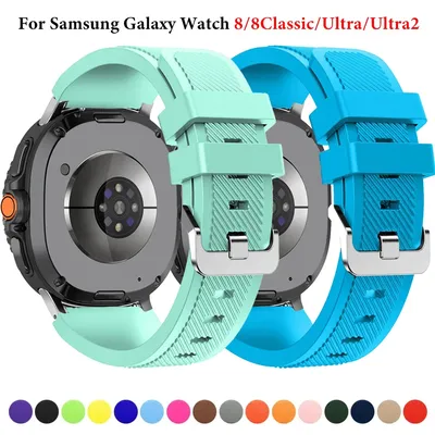 Silikon-Sportarmband für Samsung Galaxy Watch 8 40/44 mm, 8 klassisches Correa-Armband für Galaxy Watch Ultra2/Watch 7 Ultra-Band 47 mm