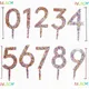 Sparkling 0-9 Number Happy Birthday Cake Topper Gold Acrylic Wedding Cake Topper Kids Birthday Party Cake decoration Baby shower