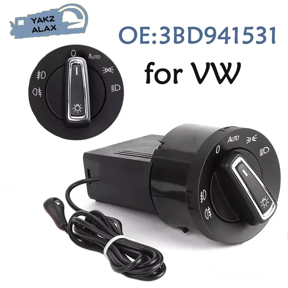 Pulsante di controllo della luce dell'interruttore dei fari dell'auto per VW Jetta Bora Golf Passat Beetle Polo Skoda Fabia 3BD 941531 1C 0941531 Ricambi auto