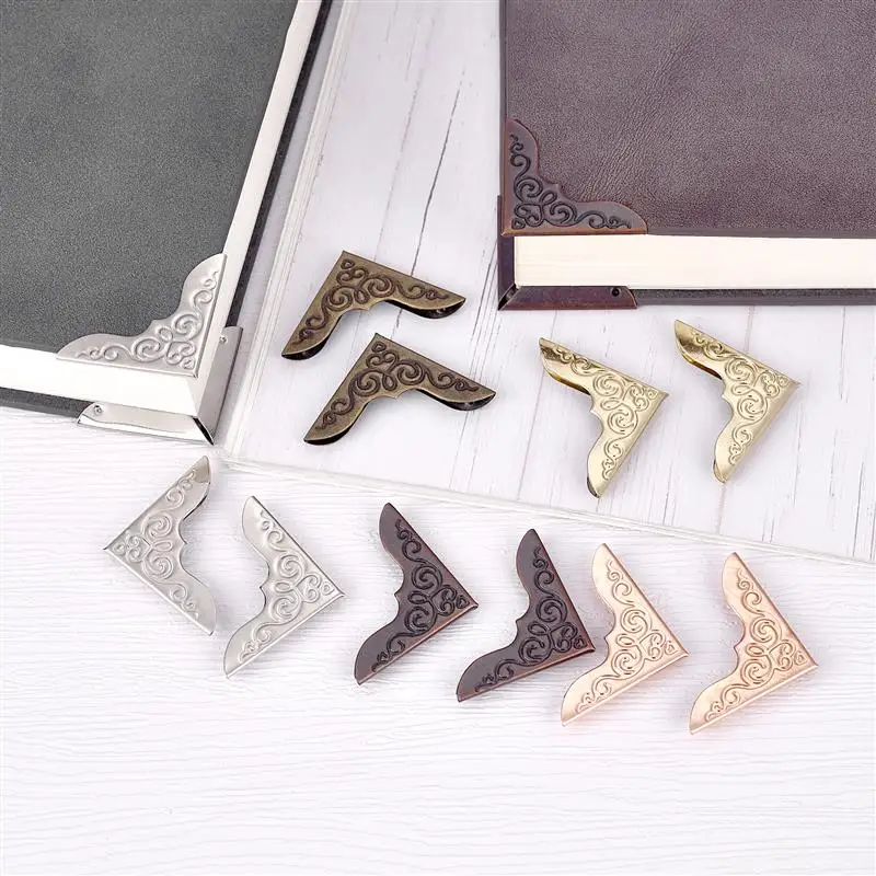 20 teile/paket 23mm Praktische Metall Bronze Buch Scrapbooking DIY Album Menü Ordner Eckenschutz Ecke Für Fotoalbum Image