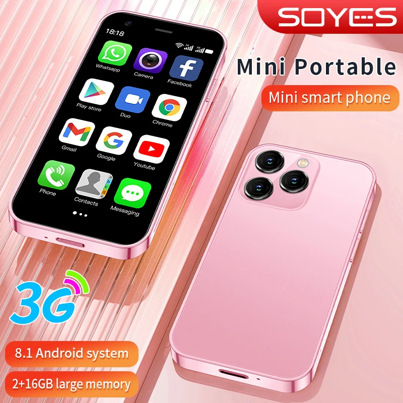SOYES XS15-Mini Smartphone Android 3.0 inch 2+16GB ROM Google Play Store 1000mAh Mobile phones Dual SIM Cellphones
