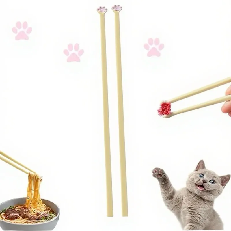 Katze Klaue Stäbchen Nette Küche Mittagessen Sushi Stäbchen Party Sammeln Chinesische Stäbchen Geschirr Kreative Küche Liefert Image