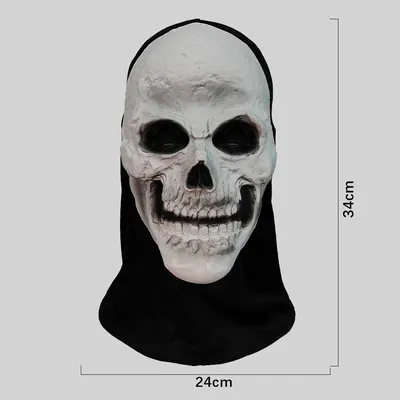 Halloween Kopfbedeckung Hexe Cosplay Kostüm Zubehör Schreckliche Schädel Maske Erschreckende Nonne Kopfbedeckung Erwachsene Karneval Ausgefallene Requisiten Image