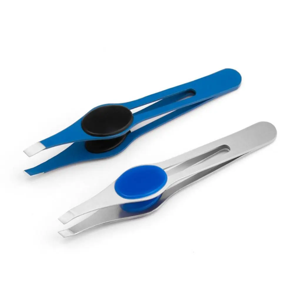 Edelstahl Augenbraue Pinzette Haar Schönheit Feine Haare Puller Schräge Augenbraue Clips Entfernung Make-Up Werkzeug Professionelle Image